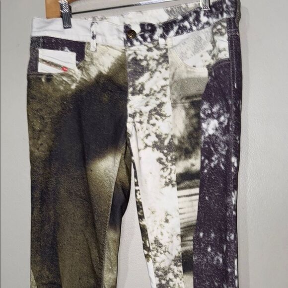 Women's Diesel Livier Super Slim Jegging Low Waist Pant Printed 31 - Picture 6 of 12